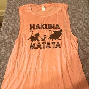 Women’s Hakuna Matata muscle tank- NWOT
